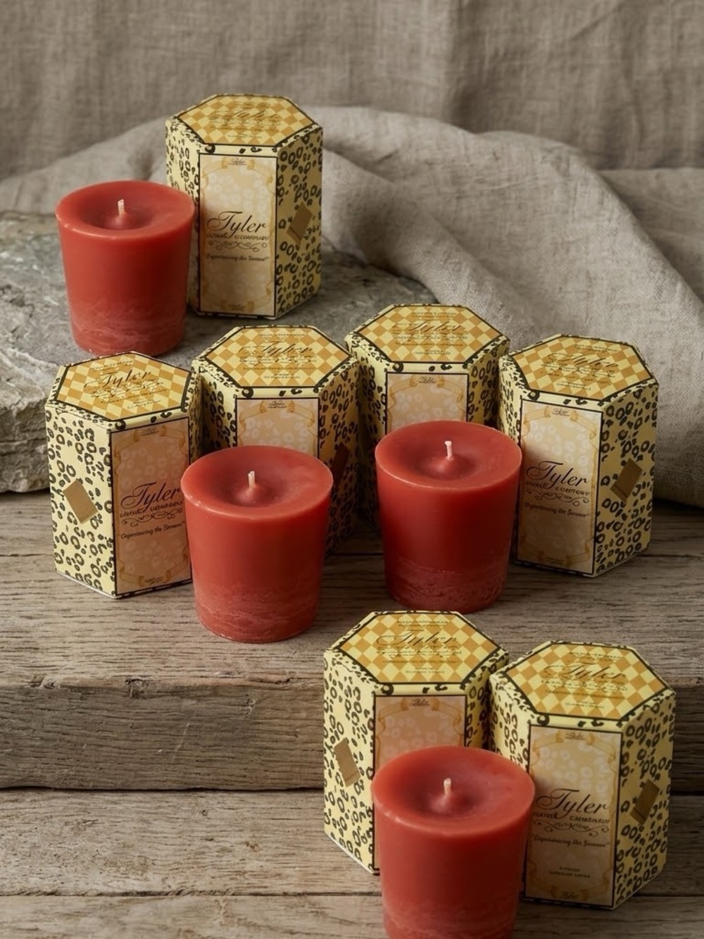 Kathina Yellow Hexagon Votive Candles - Pack of 7